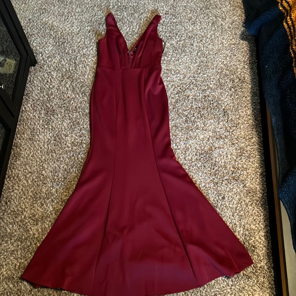 Burgundy ruby red mermaid dress lulus medium
